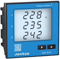 Janitza UMG 96-EL (Uh 24..90Vac/24..90Vdc) (CE) | Energy analyser - 5235004
