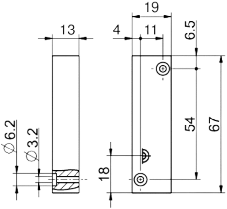 M 2580-NIRO EXTREME Toebehoren voor magneetsensoren - tekening