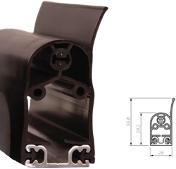 SP 37L-2 TPE | Safety switch strip, rubber profile TPE