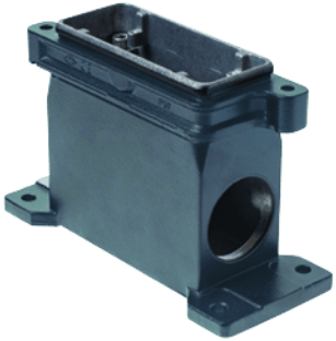 MGPE 16.40 | Bulkhead Mounting Housing, size 77.27, IP68 E-Xtreme, 1xM40 angled