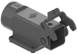 MK IAPN25 | Bulkhead Mounting Housing, angled, size 21.21, Plastic, 1 lever, 1xM25 angled, black