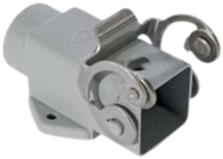 MKAX AP20 | Bulkhead Mounting Housing, Angled, Size 21.21, Zinc, 1 Lever Stainless Steel, 1xM20 side, Closed Bottom