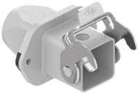MKAXX IVG20 | Bulkhead Mounting Housing, size 21.21 zinc, 1 lever stainless steel, 1xM20 straight