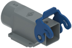 MKH AP25 | Bulkhead Mounting Housing, angled, size 21.21, MKH plastic, 1 lever, 1xM25 angled, closed bottom