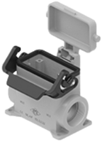 MLAP 10 LS40 | Bulkhead Mounting Housing, high, size 57.27, Alu, 1 lever IL-BRID, 1xM40 angled, metal Cover