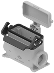 MLAP 16 LS32 | Bulkhead Mounting Housing, high, size 77.27, Alu, 1 lever IL-BRID, 1xM32 angled, metal Cover