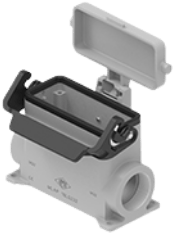 MLAP 16LS240 | Bulkhead Mounting Housing, high, size 77.27, Alu, 1 lever IL-BRID, 2xM40 angled, metal Cover