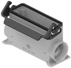 MLAP 24 L32 | Bulkhead Mounting Housing, high, size 104.27, Alu, 1 lever IL-BRID, 1xM32 angled