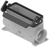 MLAP 24 L40 | Bulkhead Mounting Housing, high, size 104.27, Alu, 1 lever IL-BRID, 1xM40 angled