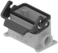 MLP 10 L20 | Bulkhead Mounting Housing, size 57.27, Alu, 1 lever IL-BRID, 1xM20 angled