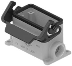 MLP 10 L220 | Bulkhead Mounting Housing, size 57.27, Alu, 1 lever IL-BRID, 2xM20 angled