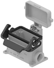 MLP 10 LS20 | Bulkhead Mounting Housing, size 57.27, Alu, 1 lever IL-BRID, 1xM20 angled, metal Cover