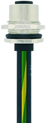 PS-FVM12S4.165-0,2 | M12 connector, 4p, male 0°, 0,2 m, front wall, chassisdeel, power