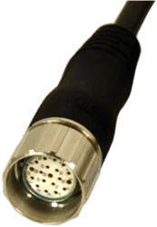 CJ 15 | M23 connector, 19-poles, 0°, female, 15 m, pvc