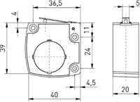 RF 10 H draadloze positieschakelaar afmeting - steute