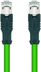 IE-RJ45SS8.002-0,3-IE-RJ45SS8.002/S510GN | RJ45/RJ45, 8p, male 0°/male 0°, 0,3 m, green