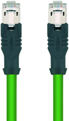 IE-RJ45SS8.002-0,5-IE-RJ45SS8.002/S610GN | RJ45/RJ45, 8p, male 0°/male 0°, 0,5 m, green