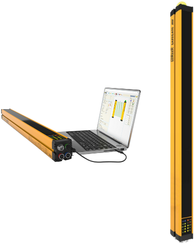 SMPO 1203 | Muting lightcurtain, resolution 30 mm, protective height 1210 mm, status lamp