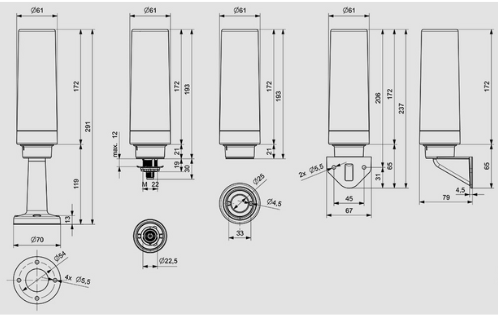 signaaltoren-MT60-afmetingen