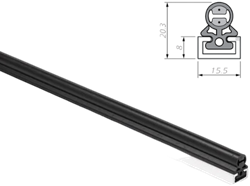 SP 17-3 TPE | Safety switch strip, rubber profile TPE