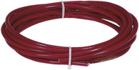 Stainless steel wire Ø 3 mm + 2 mm red PVC-sheath | Pull-wire stainless steel