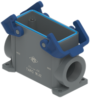 TAPC 16.32 | Surface Mounting Housing, High, Size 77.27, T-Type C, 2 Levers, 1xM32 side