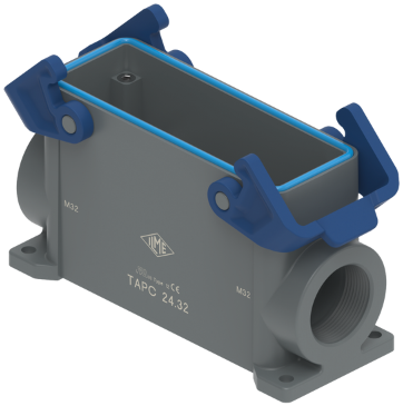 TAPC 24.40 | Surface Mounting Housing, High, Size 104.27, T-Type C, 2 Levers, 1xM40 side