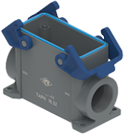 TAPH 16.32 | Surface Mounting Housing, High, Size 77.27, T-Type H, 2 Levers, 1xM32 side