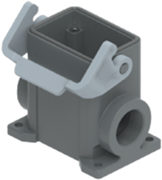 TMAP 06L25B | Bulkhead Mounting Housing, High, 44.27, T-Type Plastic, 1 lever, 1xM25 side, PE-Jumper