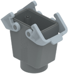 TMAV 10G25B | Coupling Housing, High, 57.27, T-Type Plastic, 2 levers, 1xM25 straight, PE-Jumper