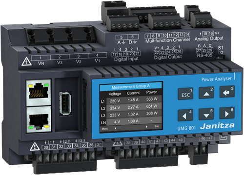 Janitza UMG 801 | Modular expandable power analyser - 5231003