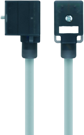 VBI21-230.0-5/P00 | Valve connector, 3p, female 0°, 5 m, PVC, 230VAC, type BI