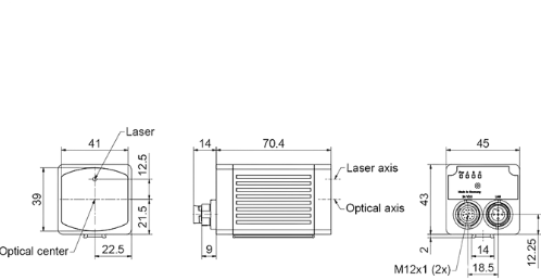 VISOR vision camera afmeting - SensoPart